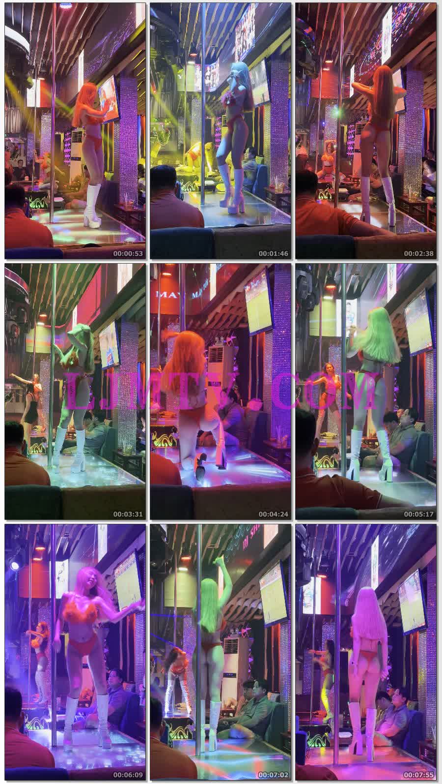 黄发毛绒吊带奶罩红色三角裤的白皮靴艳舞女郎-4K视频