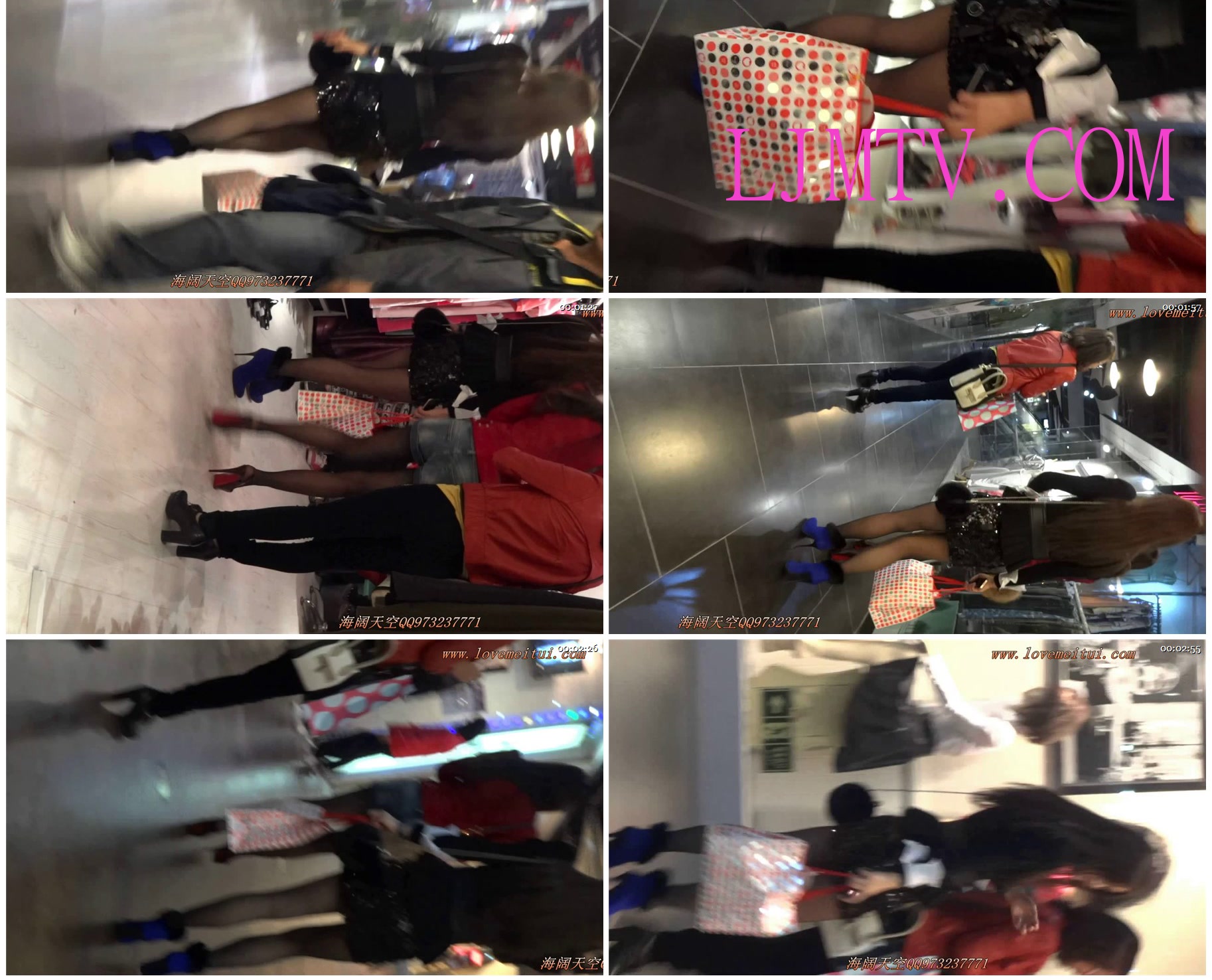 海阔天空热裤街拍视频102部合集商场跟拍细高跟黑丝少妇-03