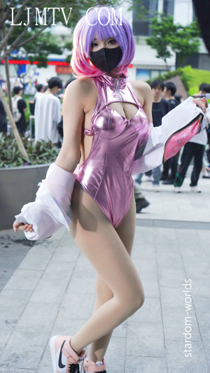 口罩联盟高开叉露娜cosplay佐大琪コスプレ2024广州萤火虫漫展