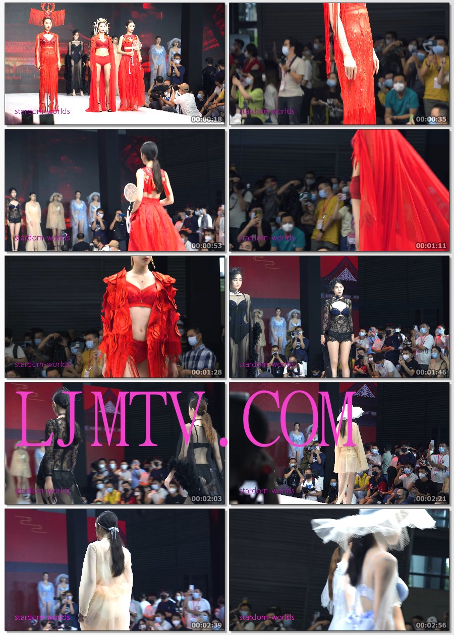2022深圳内衣展盐步内衣秀纤妍性感美女模特时尚秀场ModelShow下着モデル
