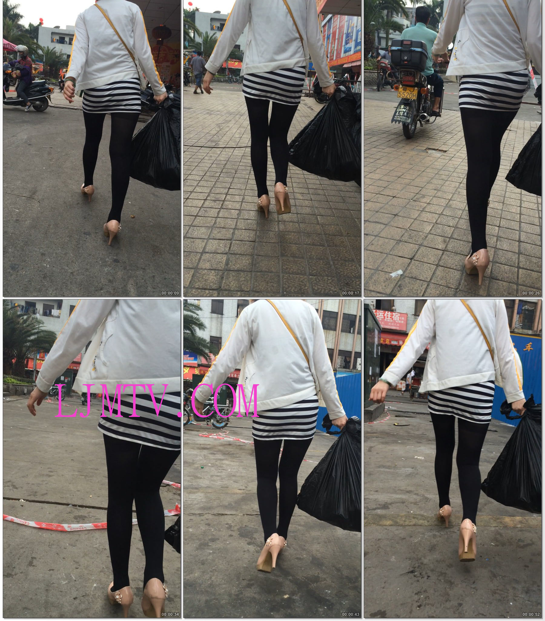 小龙大师精品街拍系列合集-短裙黑丝小性感