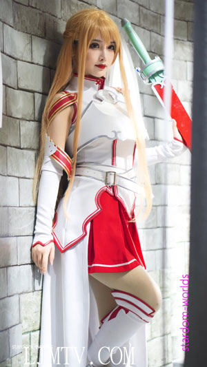 刀剑神域结城明日奈アスナコスプレCosplay广州漫展