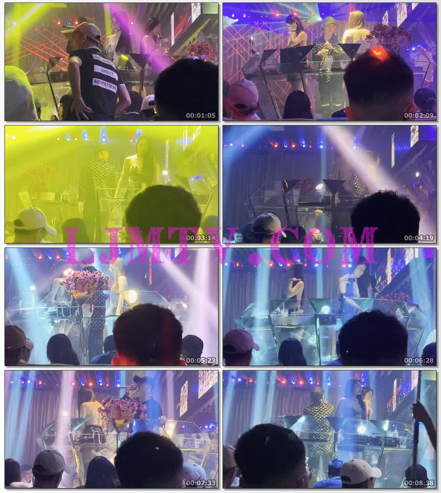 戴眼镜的长发闪钻露沟挂脖背心的超短裙黑丝袜黑皮靴女dj-4K视频