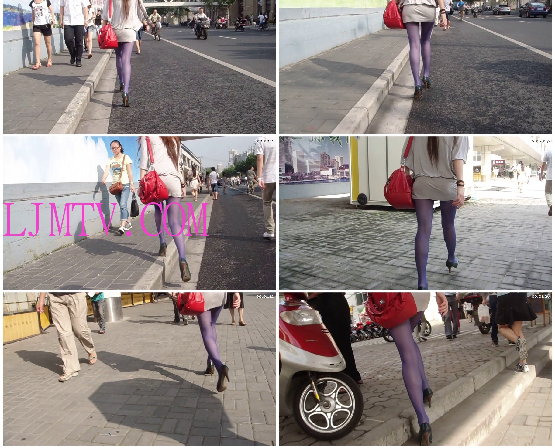 街拍客极品街拍视频JPP1-JPP217-迎面起来一超美紫丝，不能放过，狂拍