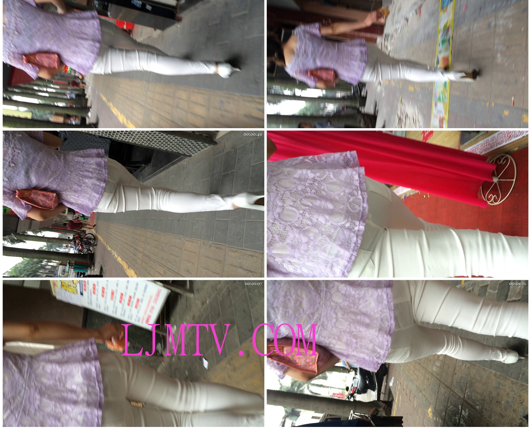 小龙大师精品街拍系列合集-细高跟白紧裤OL-02