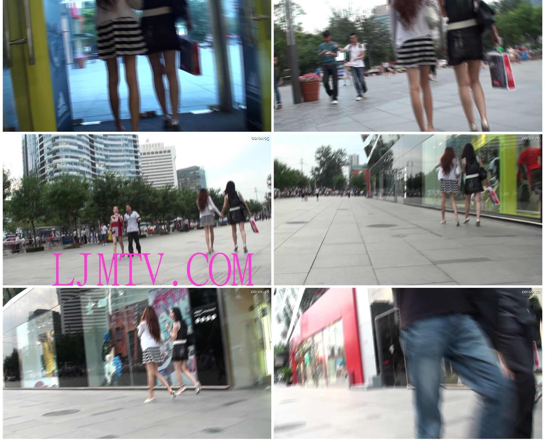 街拍客极品街拍视频JPP1-JPP217-两个高挑美腿美女逛街