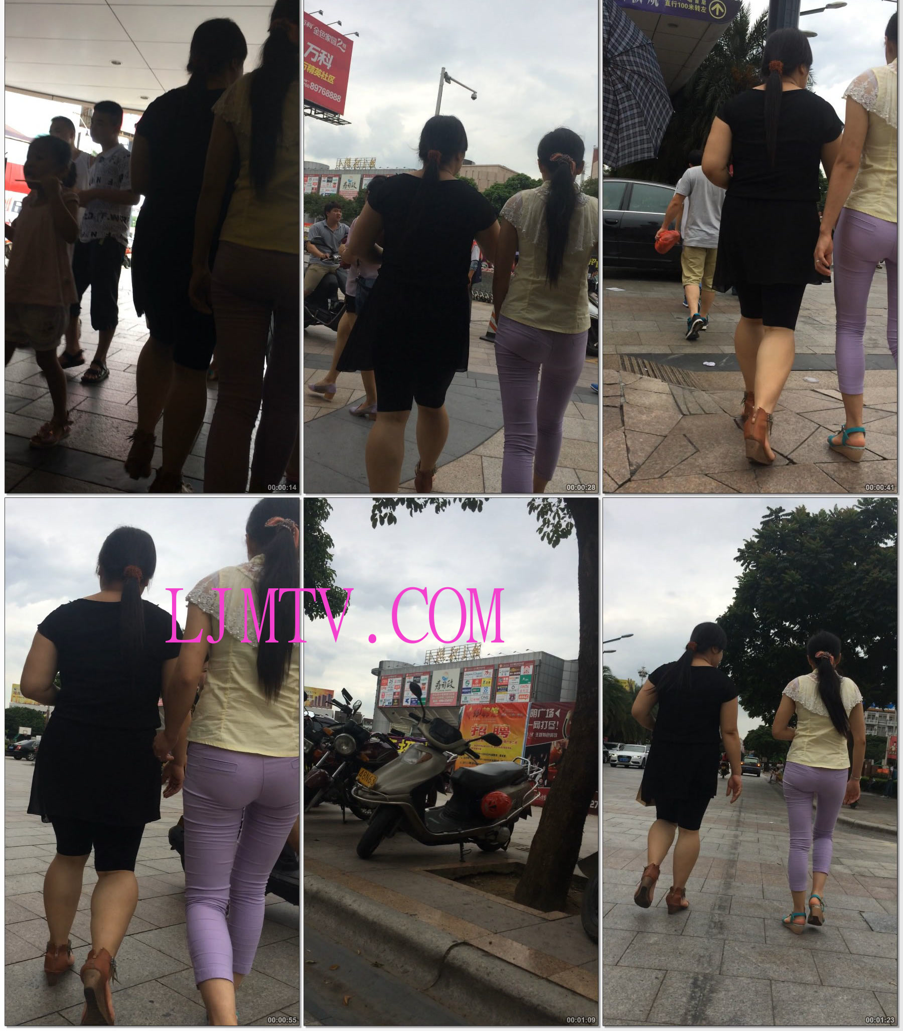 小龙大师精品街拍系列合集-紧身打底裤小少妇