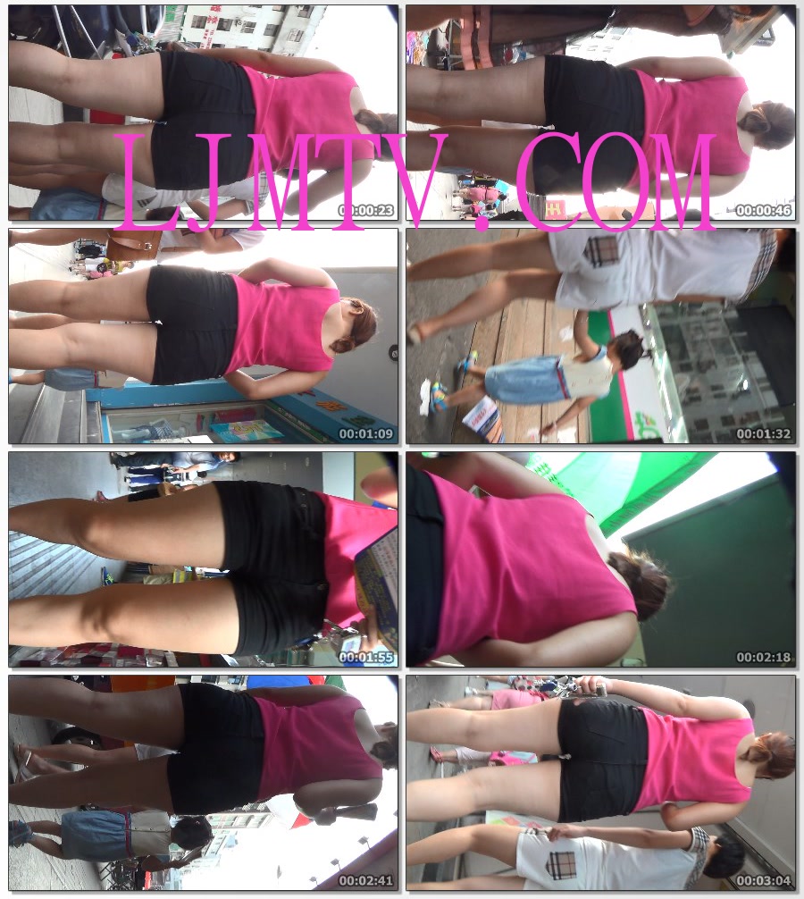 麋小鹿大师2013-2014街拍视频合集2-热裤少妇沟如此深-01