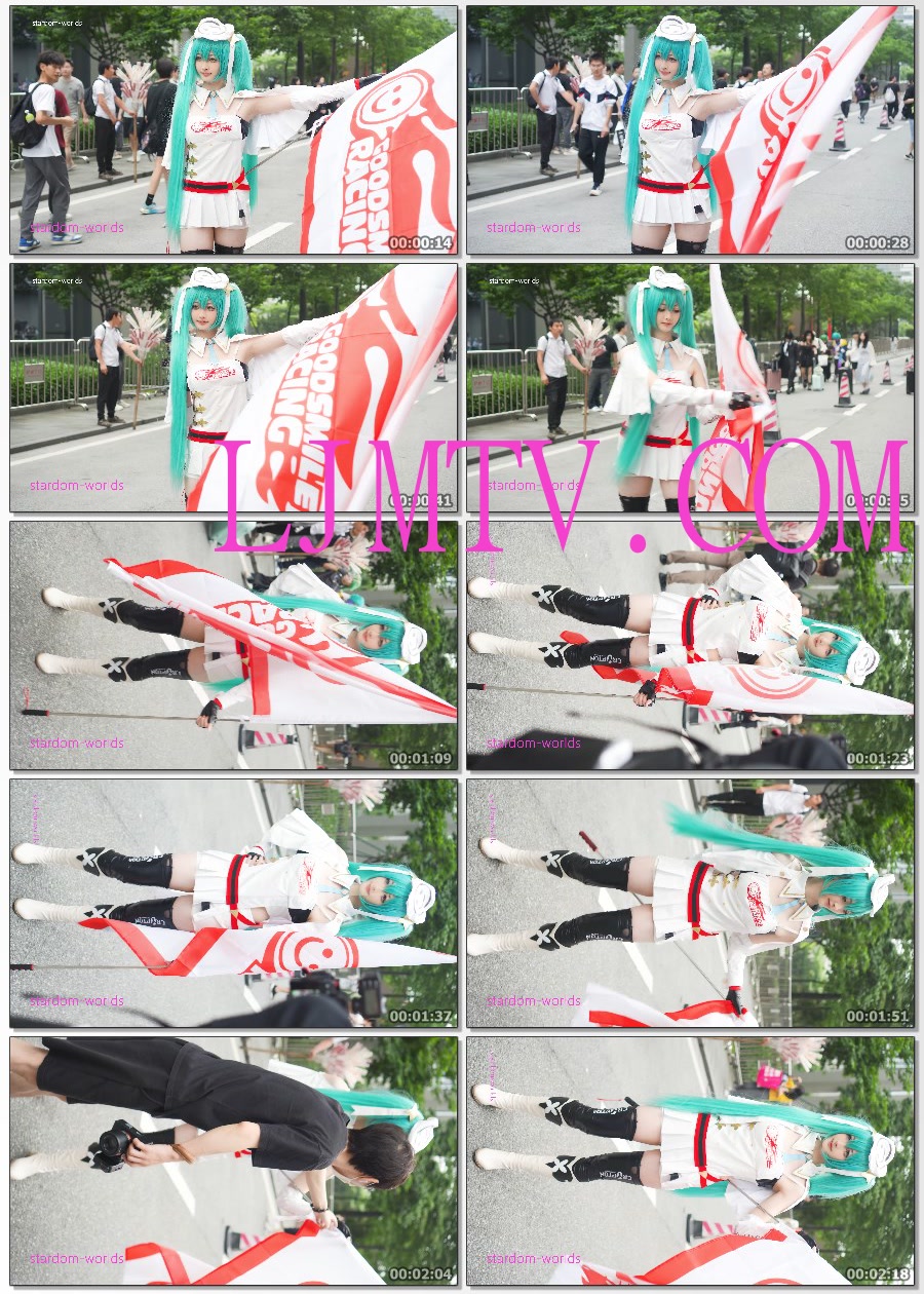 コスプレレーシングミクRacingCosplay赛车初音2024五一广州萤火虫漫展