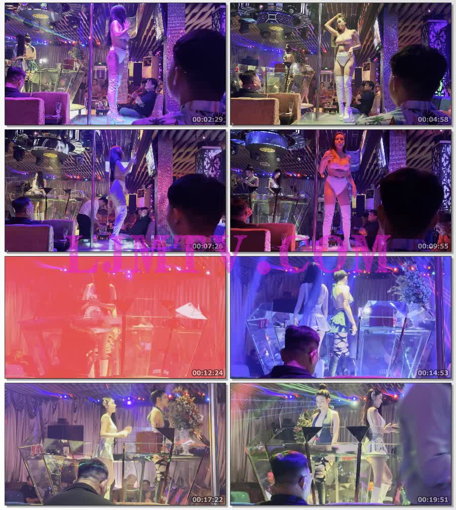 夜店款丰唇卷发女人粉红吊带奶罩腹部纹身高腰裤过膝白皮靴钢管舞-4K视频