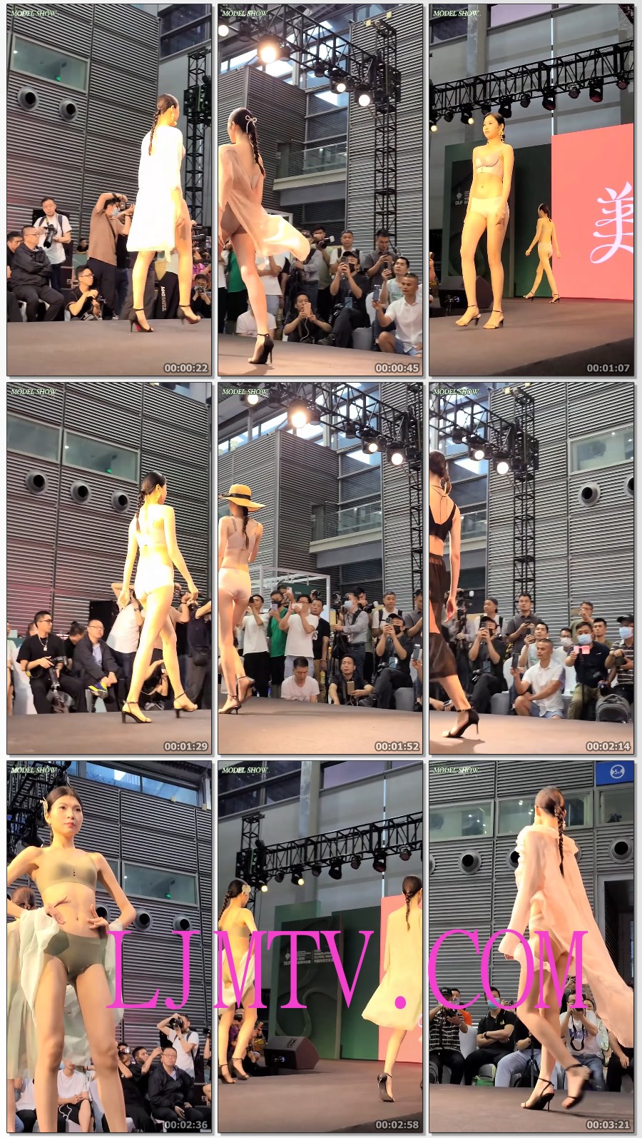 2024深圳内衣展大长腿模特展示内衣模特模特台走秀内衣模特走秀