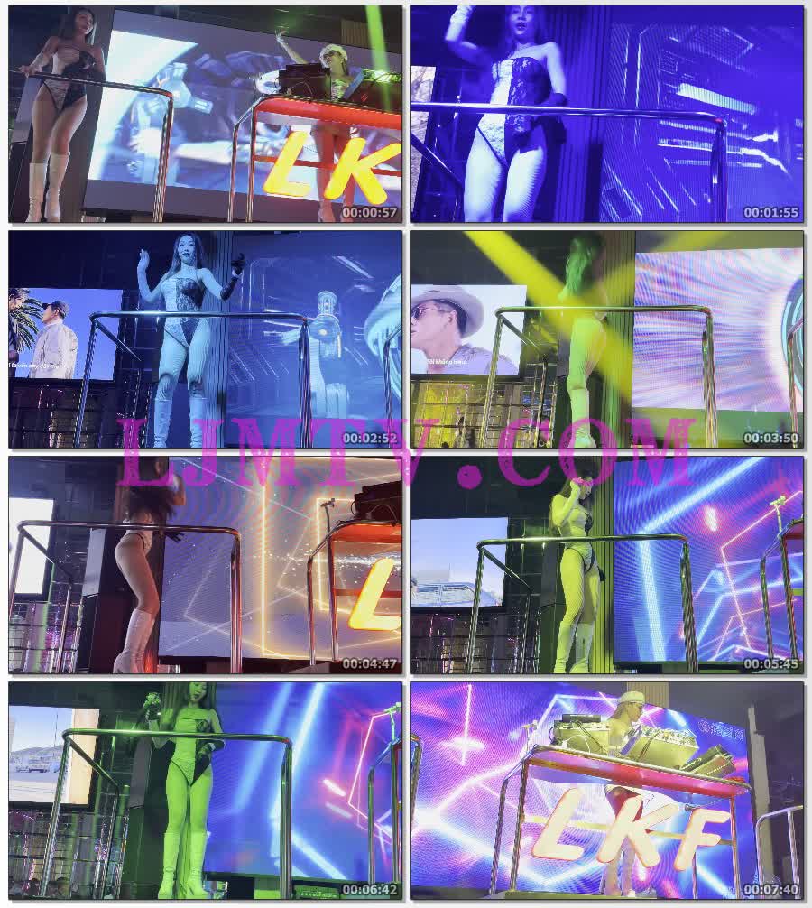 长得像明星的黑白相间高叉泳装居然是透视的白靴女孩-4K视频