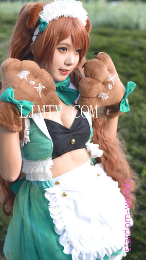CICF2020ユリ熊岚ゆりヶさきるる百合熊岚百合咲露露女仆广州漫展Cosplay