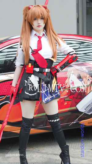 2024深圳改装车展AutoShow二次元车模明日香Cosplayアスカコスプレ