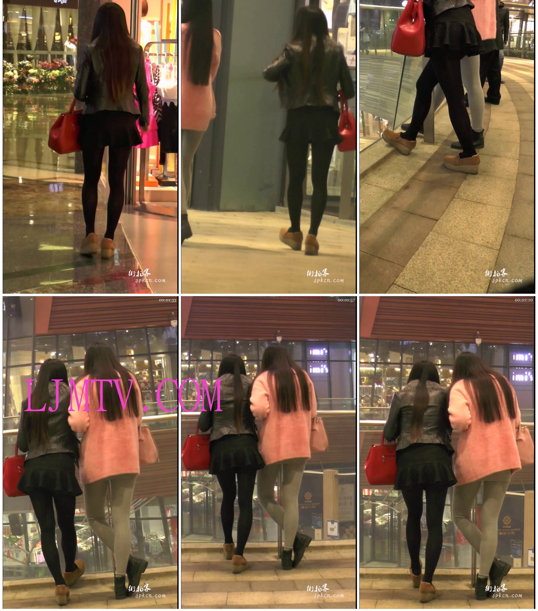 街拍客精选紧身裤热裤全集视频1001-1100-极品黑丝短裙美女
