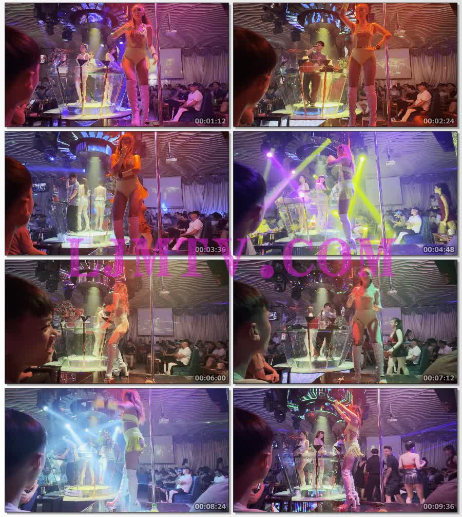 吊穗夜店演出装的白色皮靴马尾辫热舞女人-4K视频