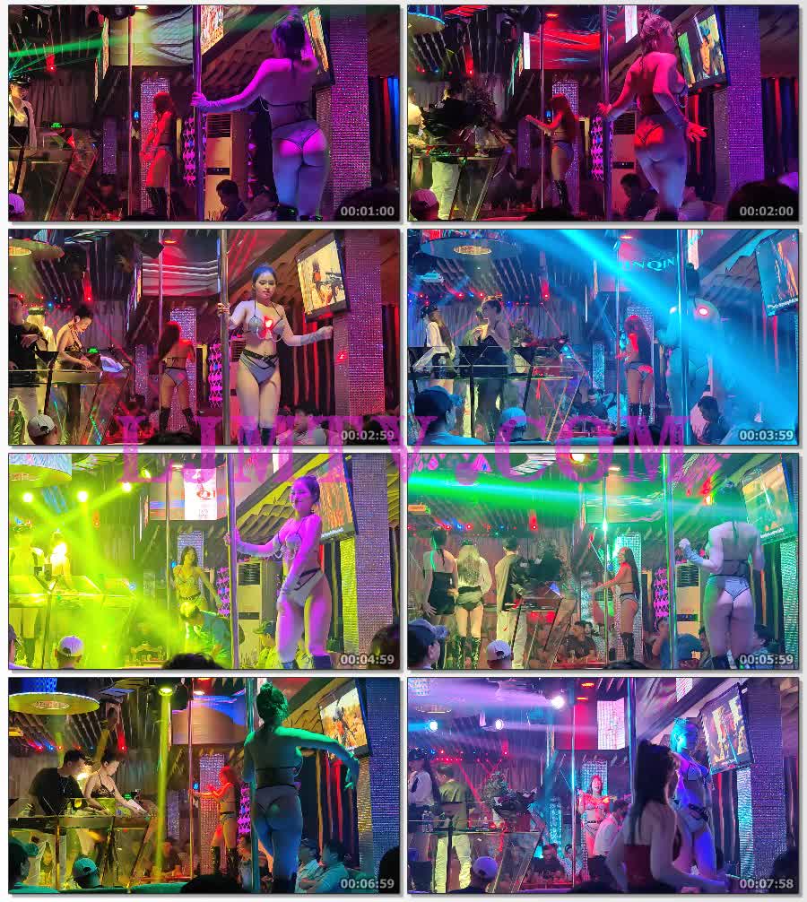 身材健美的丸子头大奶辣妹绑带比基尼黑皮靴钢管舞-4K视频