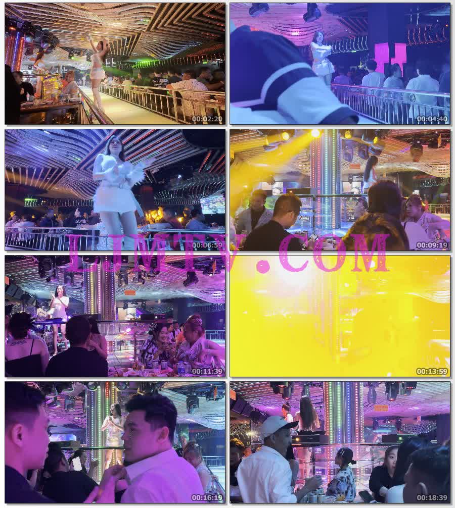 可爱夜店领舞毛绒裹胸和短裙长筒白靴欢快跳跃-4K视频
