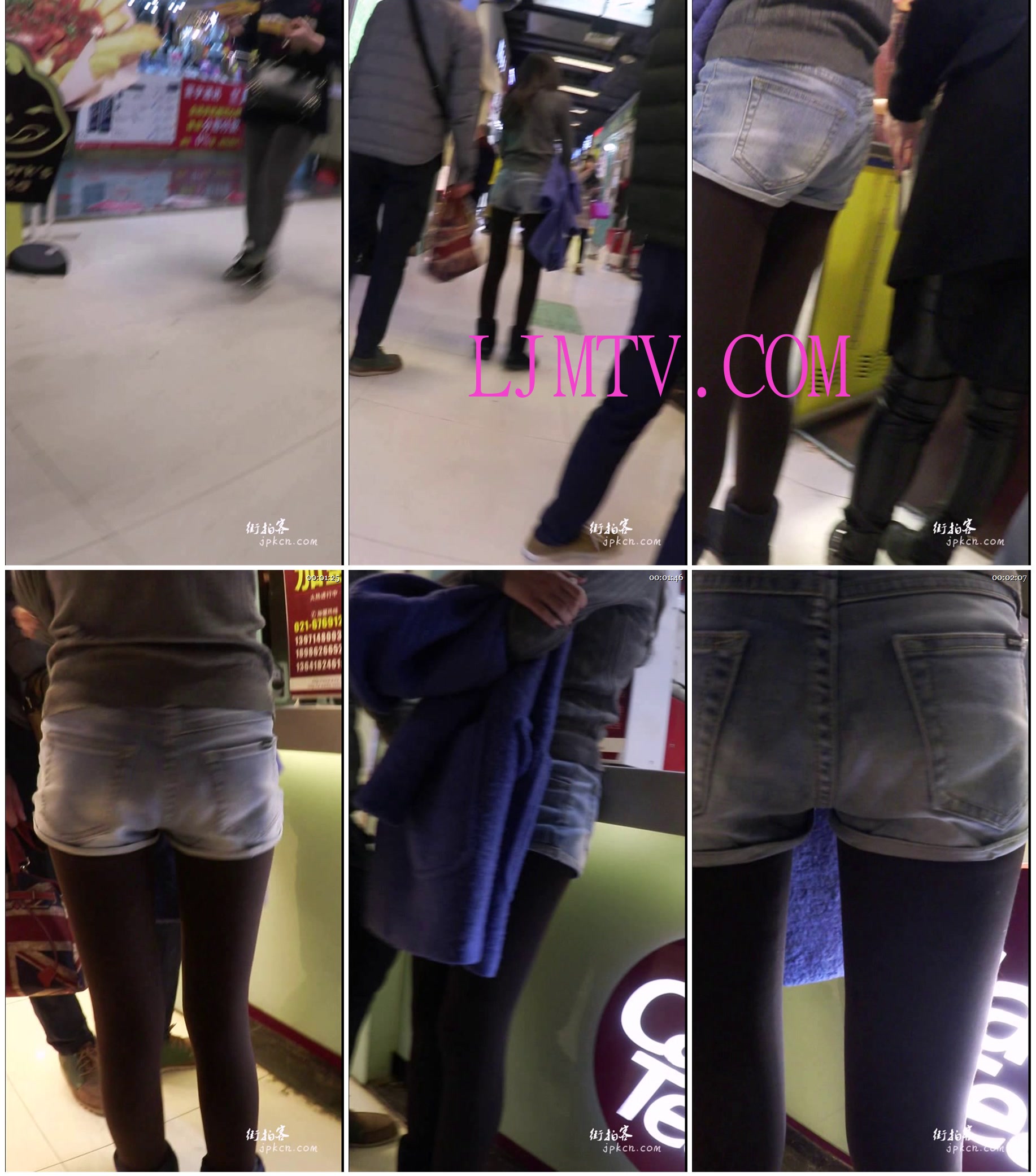 街拍客精选紧身裤热裤全集视频701-800-极品热裤丝袜美女，近距离感受美腿的诱惑！
