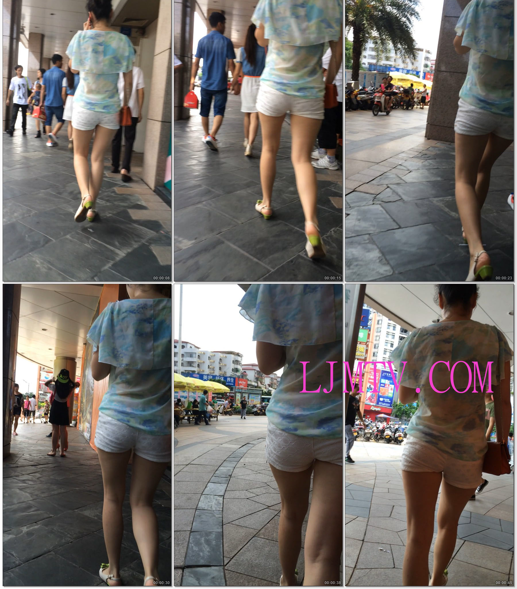 小龙大师精品街拍系列合集-街拍白紧热裤少妇