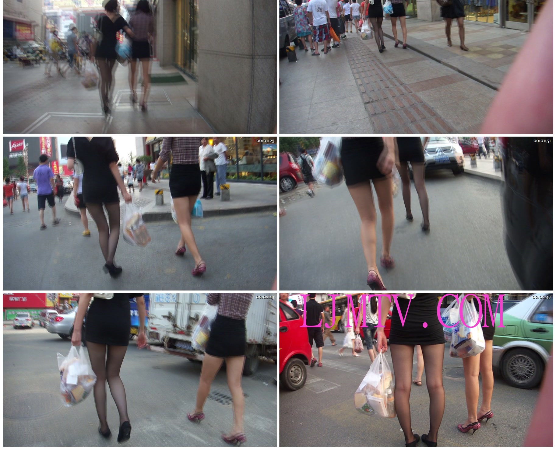 街拍客极品街拍视频JPP1-JPP217-极品黑丝黑短裙