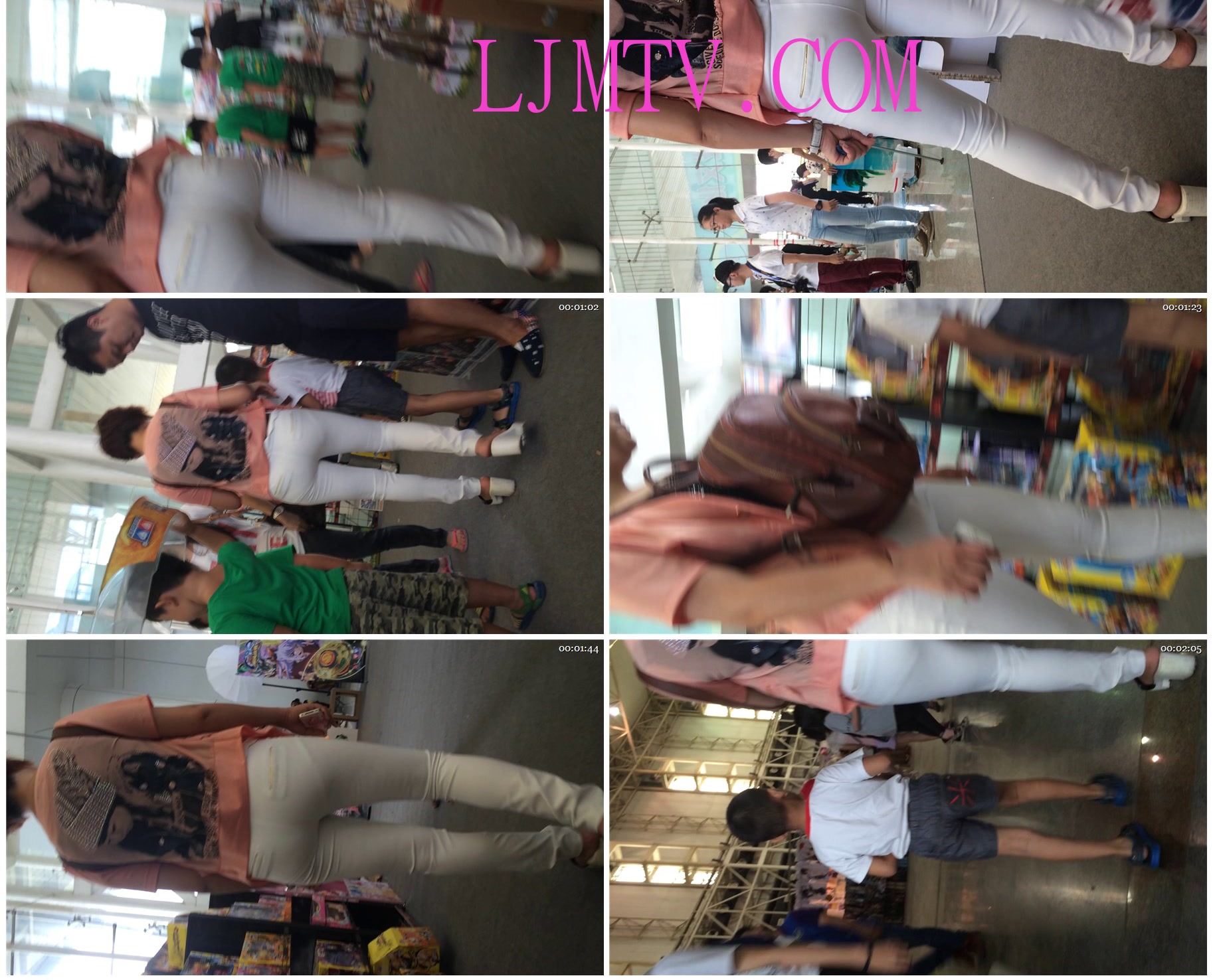 小龙大师精品街拍系列合集-超长时间跟拍白裤清晰内痕-03