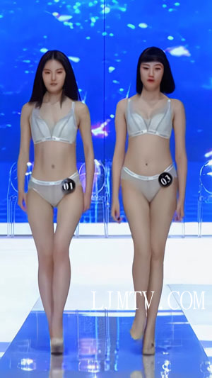 内衣秀超模4KSIUF2021超模大赛40位超模同场竞技内衣秀环节