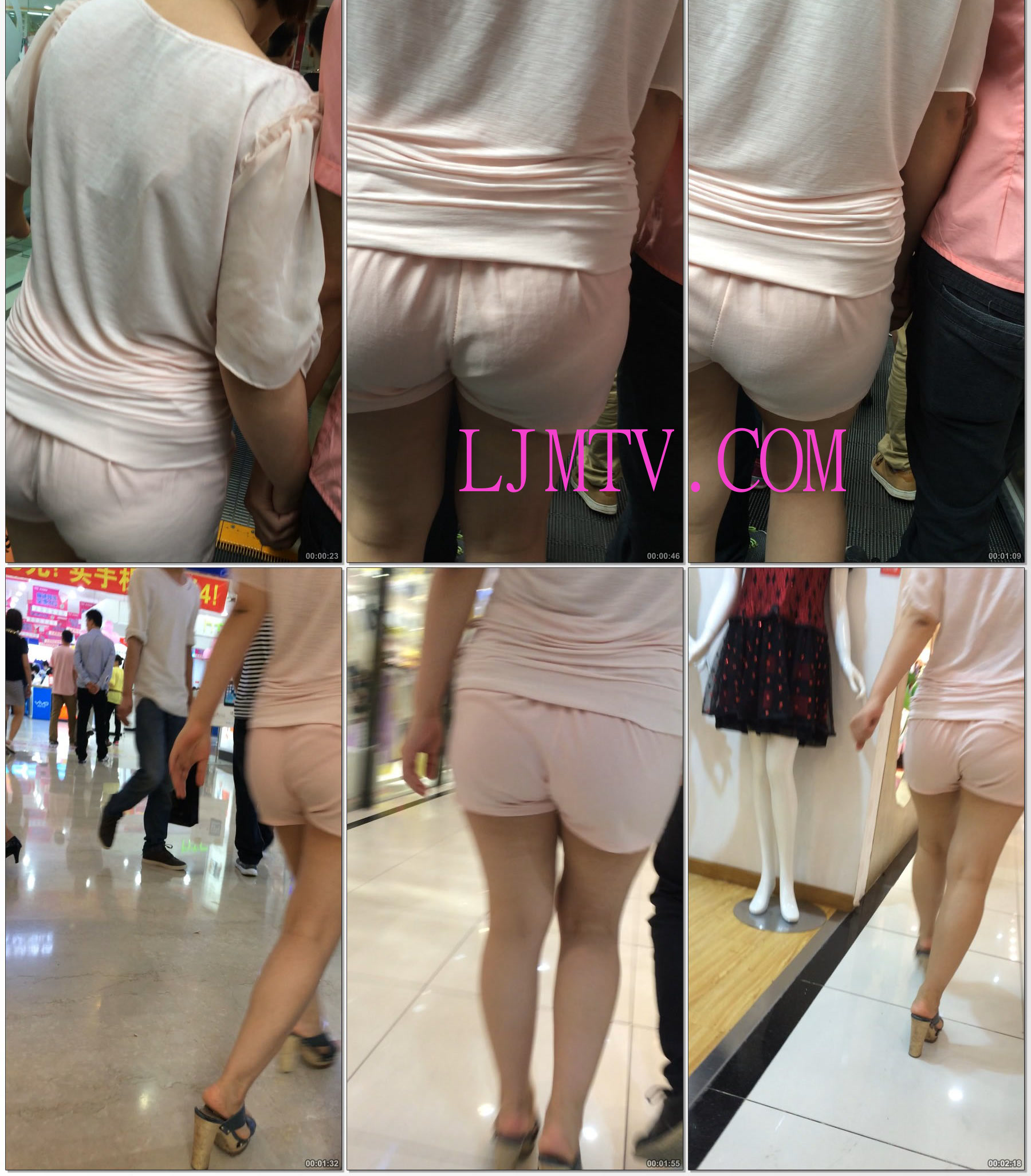 小龙大师精品街拍系列合集-呢绒热裤内痕紧