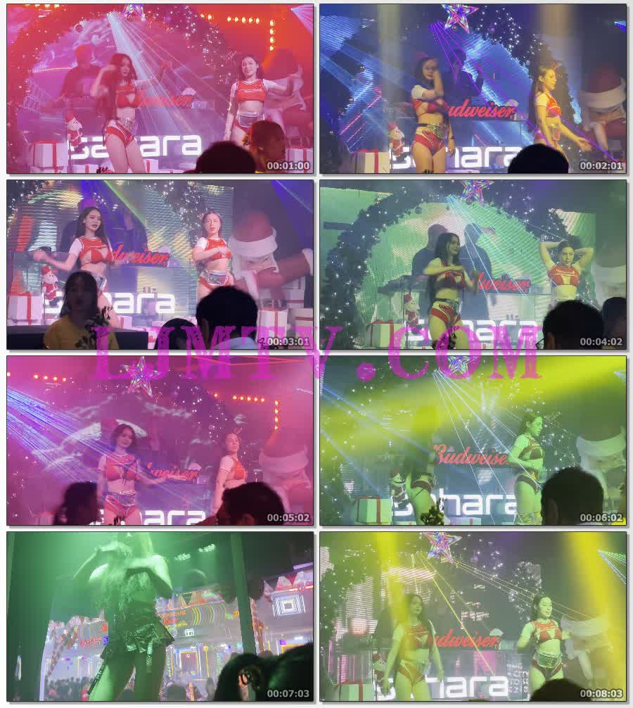 橄榄球啦啦队的红色比基尼短裤热舞女孩-4K视频