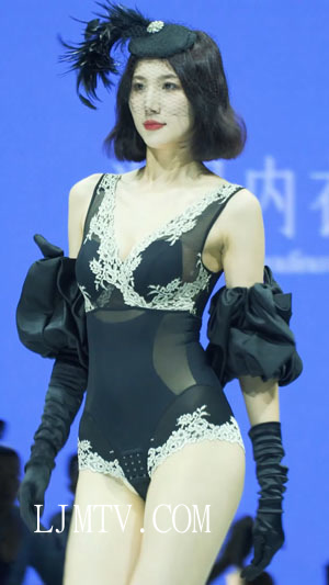 2023广州内衣展肖恩品牌秀美女模特内衣秀Show下着モデル