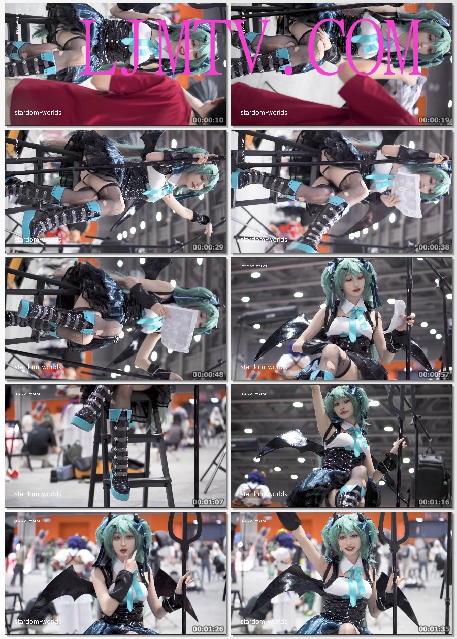 初音ミクラスカルコスプレ初音小浣熊小恶魔cosplay广州萤火虫漫展