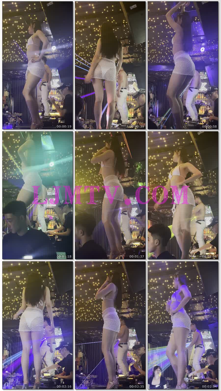 脚踩二十厘米水晶恨天高的美腿白色比基尼刘海儿甜妹-4K视频