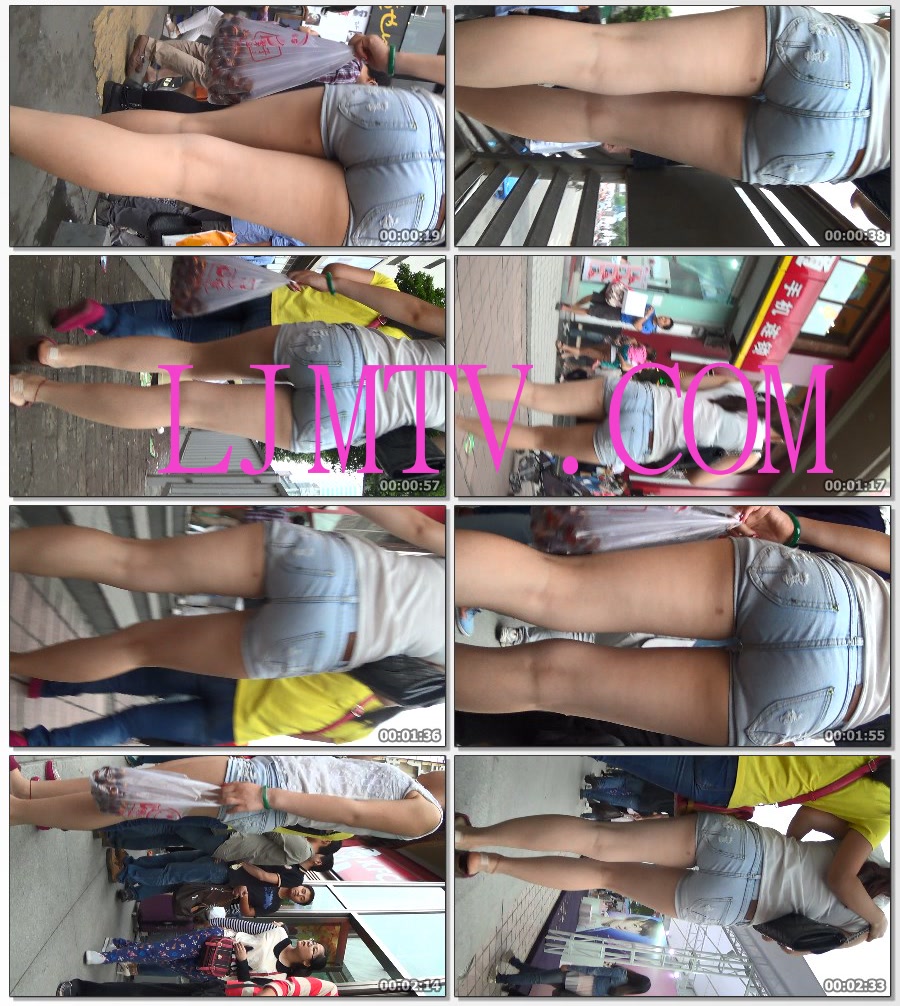 麋小鹿大师2013-2014街拍视频合集2-牛仔包臀小妹勾深