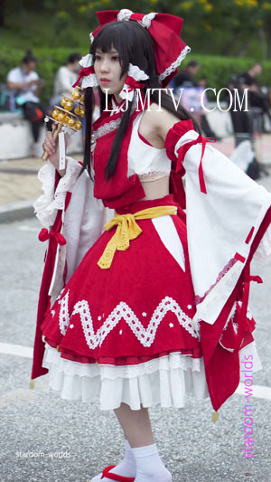 CICF2021东方博丽灵梦cosplayコスプレ广州漫展