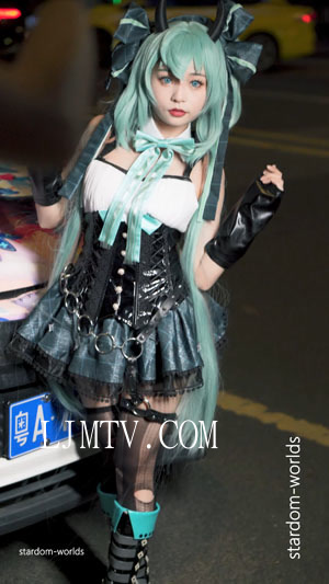 [COSPLAY]初音ミクラスカル初音小浣熊小恶魔コスプレ2024萤火虫漫展