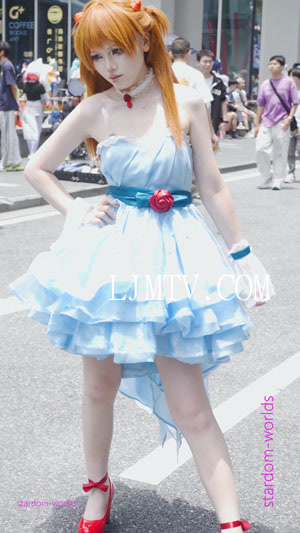 2026萤火虫漫展明日香咖联动礼服cosplayアスカコスプレ