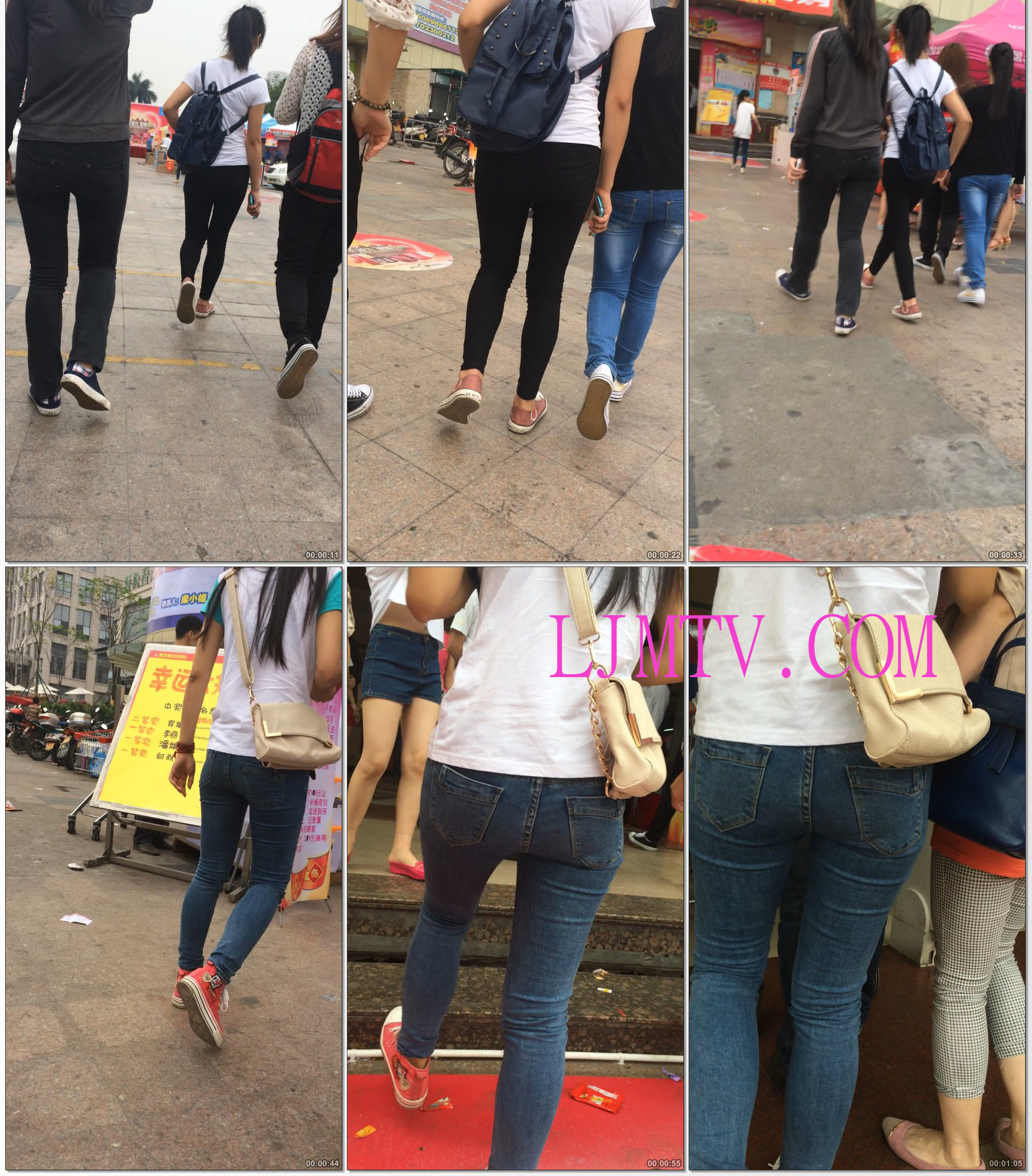 小龙大师精品街拍系列合集-街拍包臀蓝牛紧身小妹-02