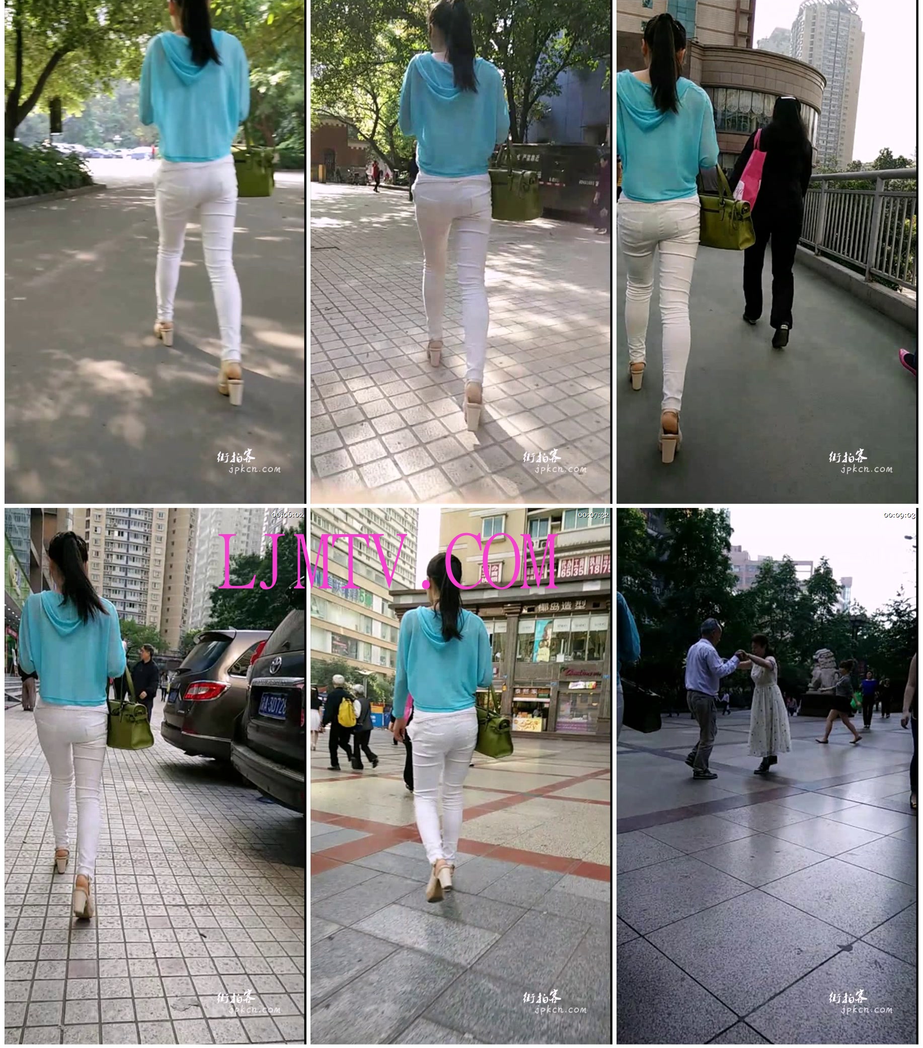 街拍客-羿龙大师街拍作品全集清纯的马尾白裤极品身材