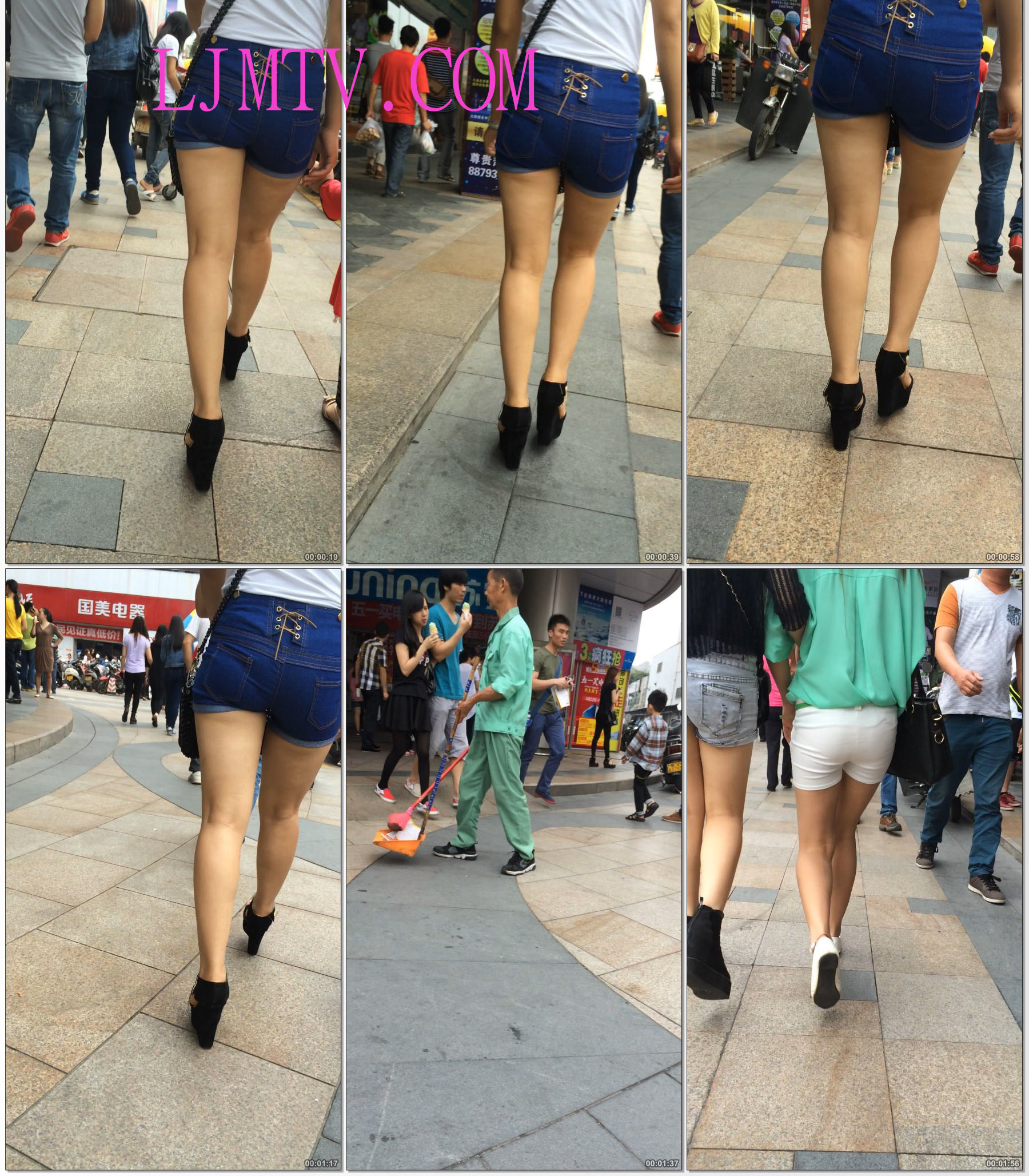 小龙大师精品街拍系列合集-高跟美腿热裤少妇