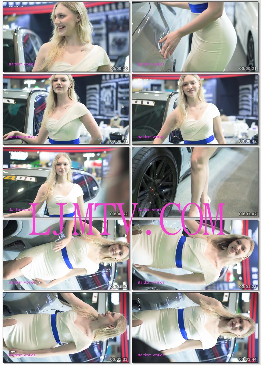 2024深圳改装车展AutoShowRacingModel活泼的外国美女车模14