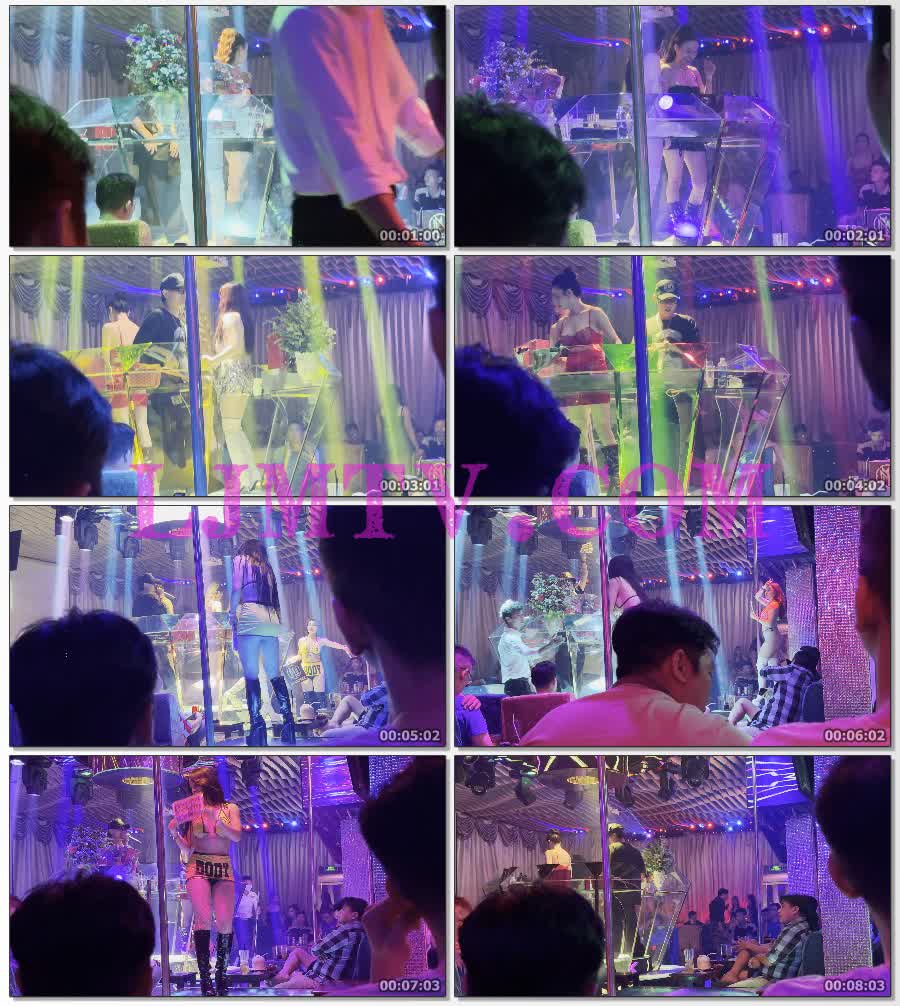 夜店舞台两个吊带蕾丝奶罩的短裙黑皮靴打碟小妹-4K视频