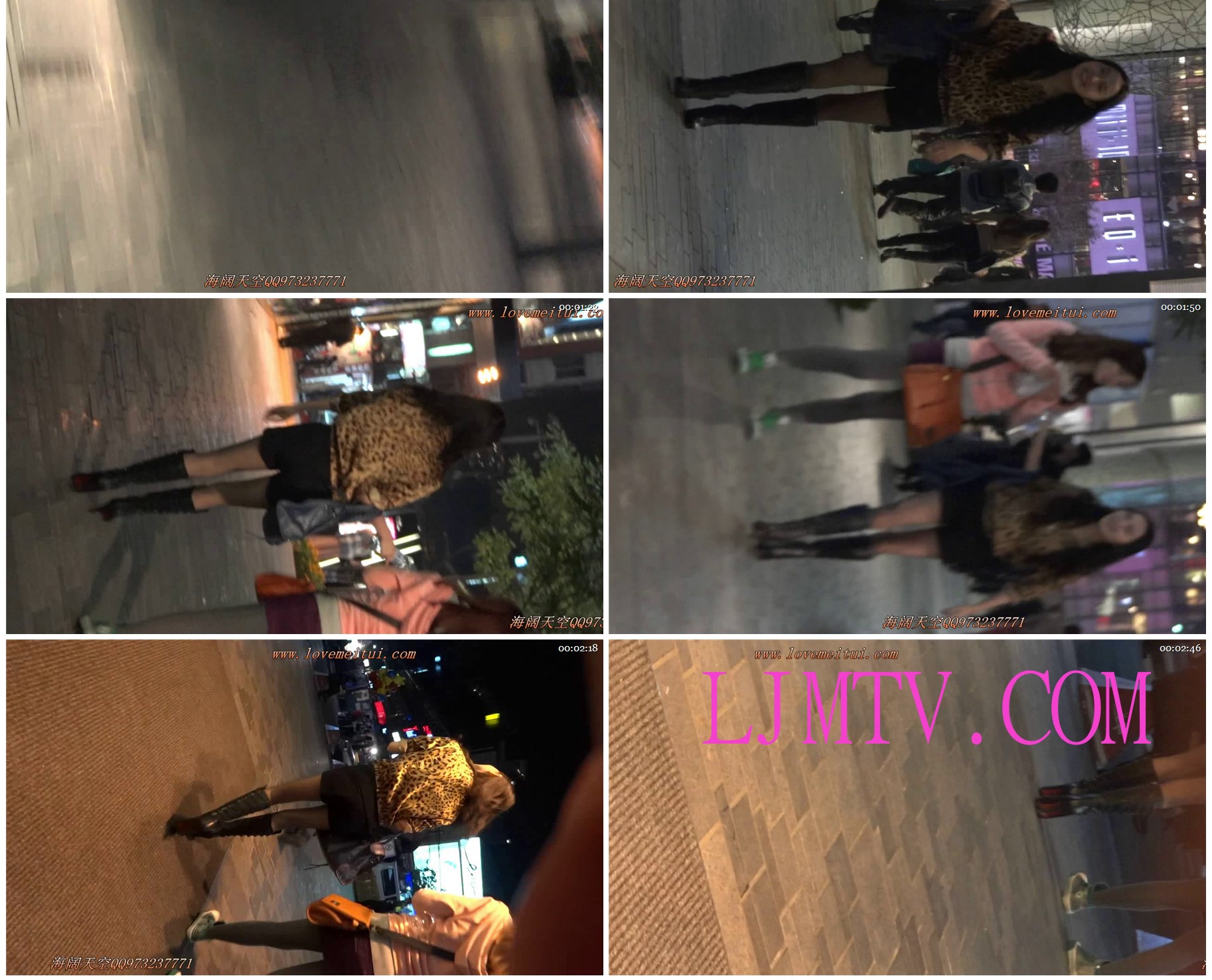海阔天空热裤街拍视频102部合集商场长筒黑丝少妇-02