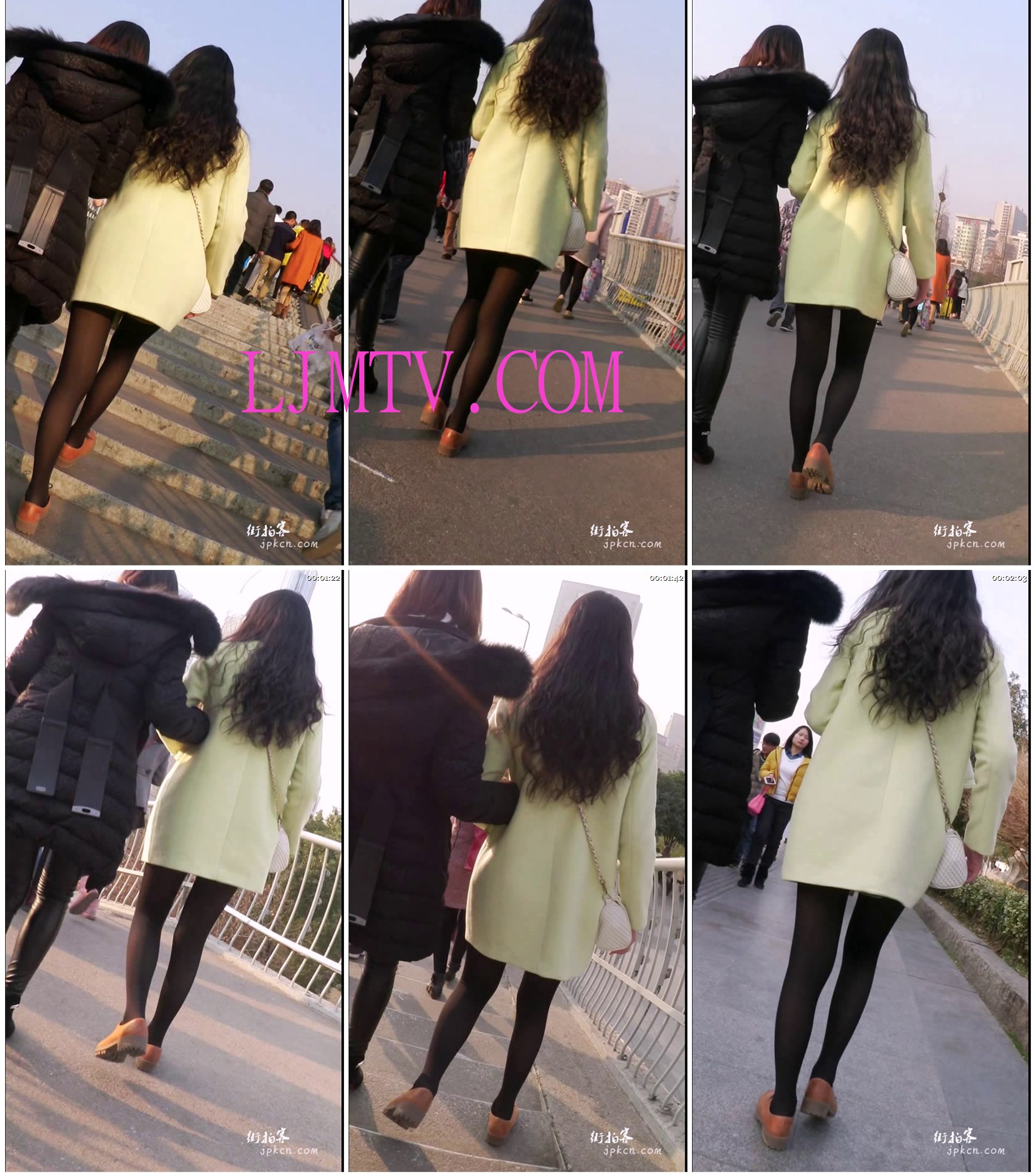 街拍客精选紧身裤热裤全集视频901-1000-极品黑丝美腿小妹上台阶.