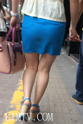 小龙大师精品街拍系列合集-蓝裙如此性感
