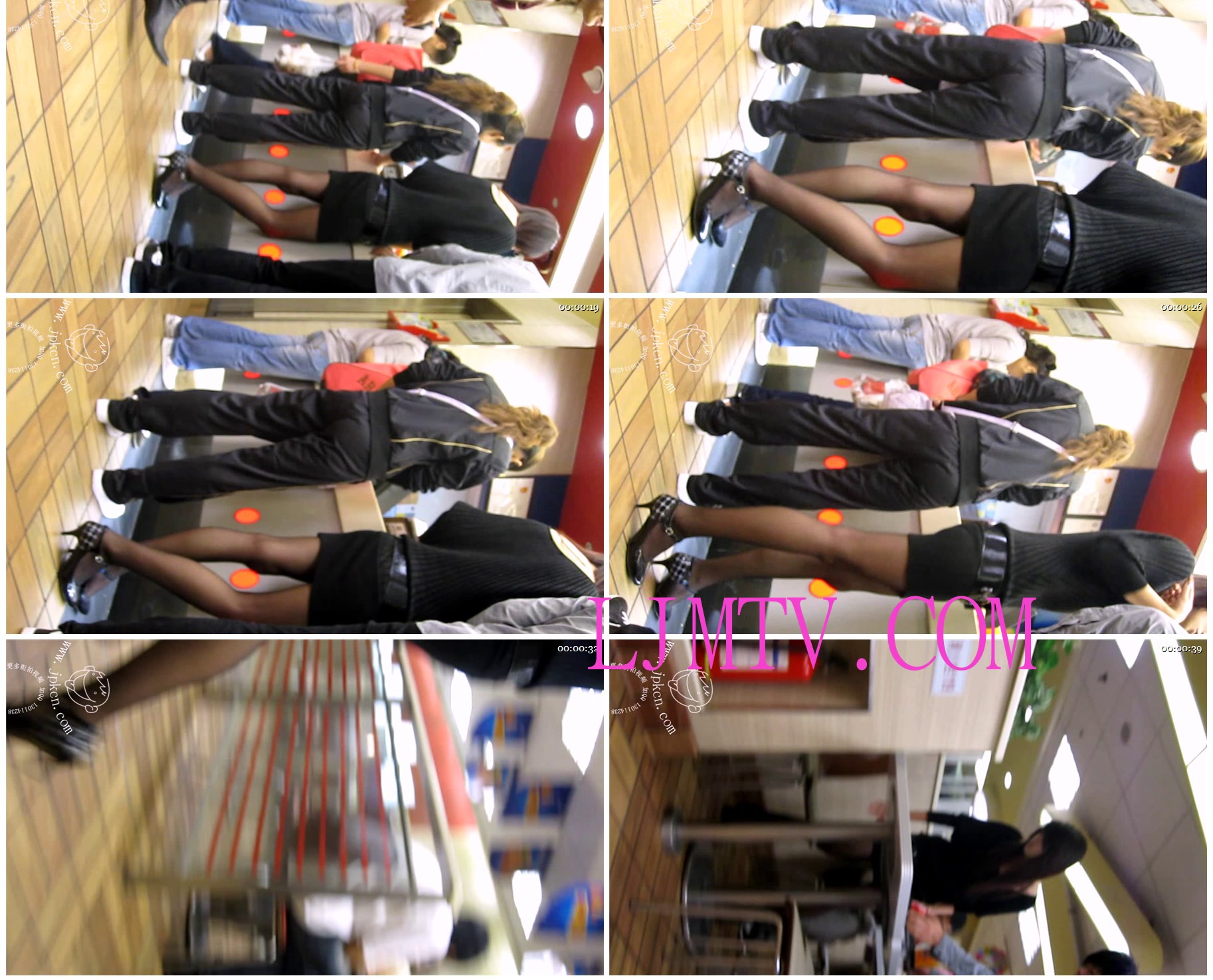 街拍客视频珍藏版丝袜美女专辑-KFC极品黑丝翘臀2