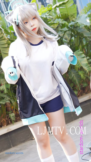 【ブルアカ】砂狼シロココスプレ蔚蓝档案砂狼白子体操服cosplay2025广州CICF漫展