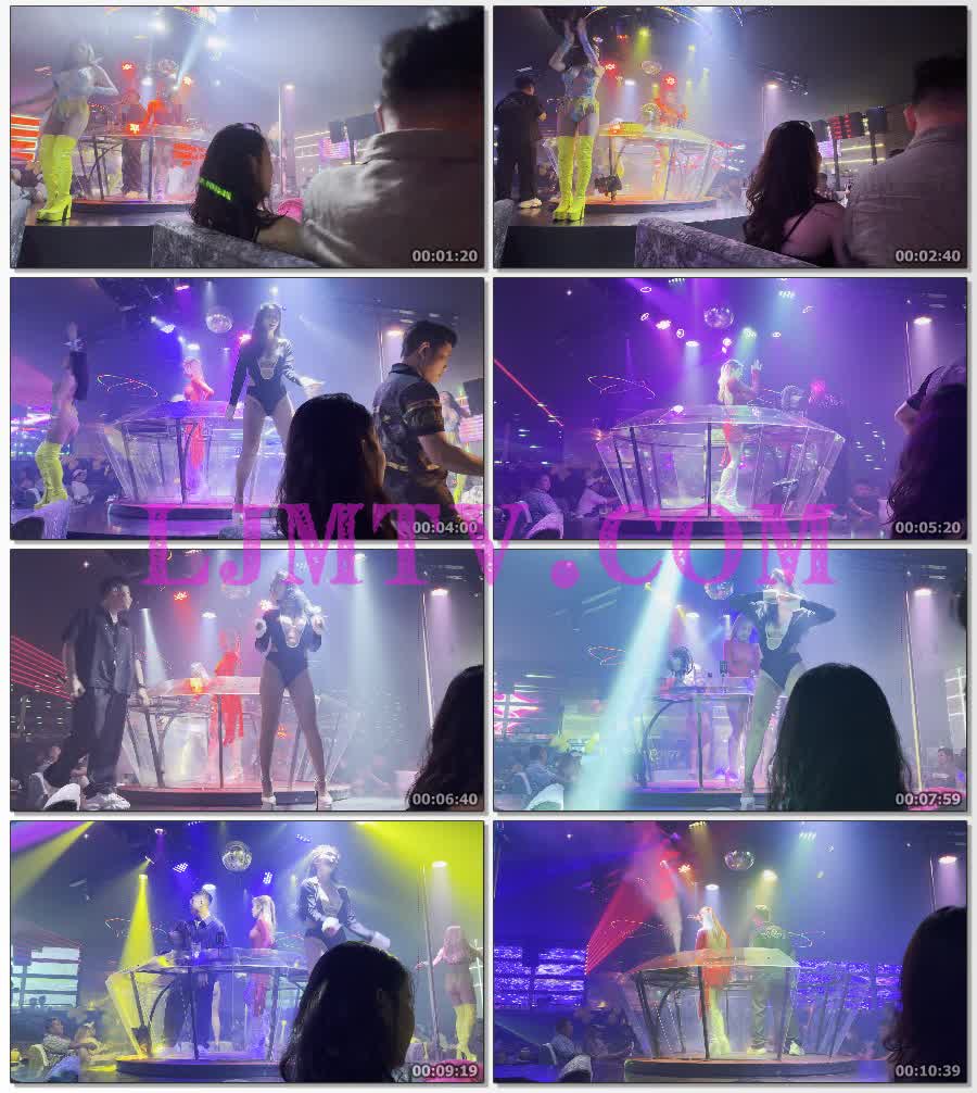 嫩黄色过膝长筒靴的美腿碎花绑带泳装的长发气质美女-4K视频