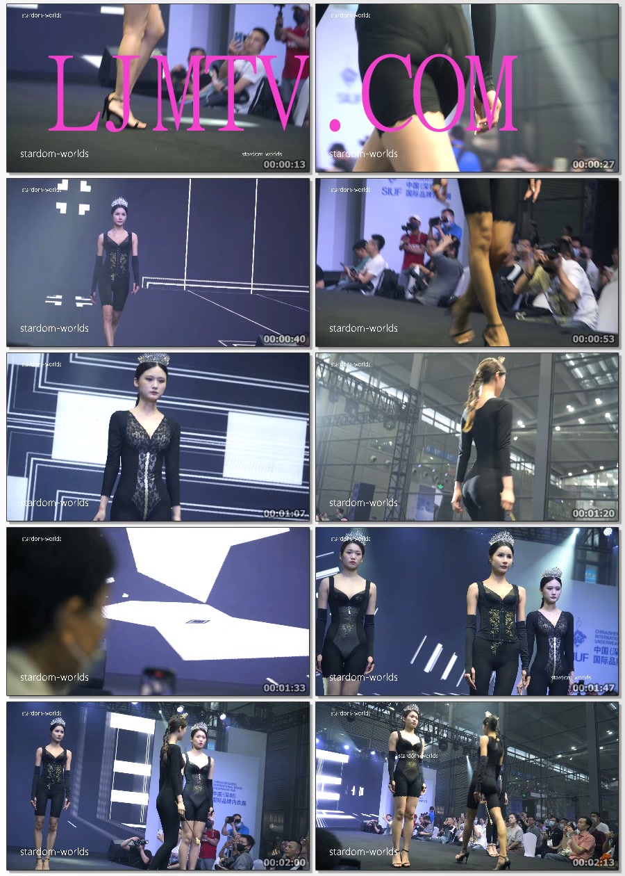 2023深圳内衣展盐步内衣秀瑞婕塑身内衣美女模特时尚秀Show下着モデル