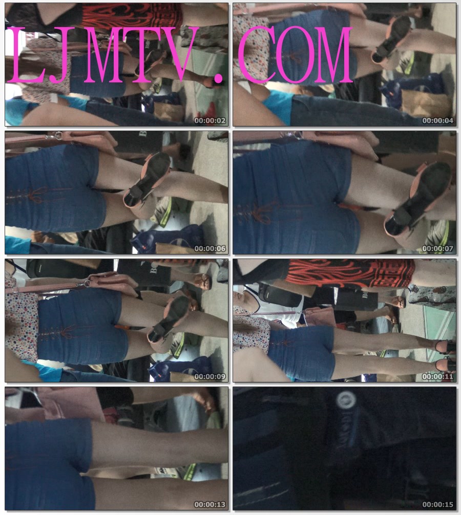 麋小鹿大师2013-2014街拍视频合集3-细腰勒沟包臀紧牛少女-01