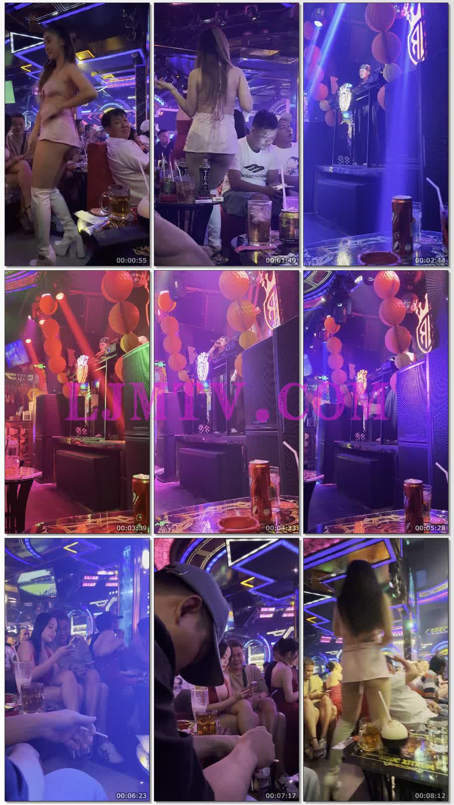 性感粉色绑带小短裙的白皮靴夜店舞女-4K视频